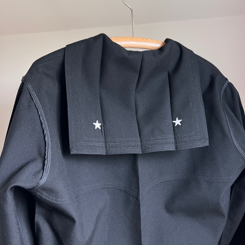 Defense Logistics Agency Navy Sailor Jumper 42L Blue Wool Dress Uniform Shirt - Picture 8 of 8